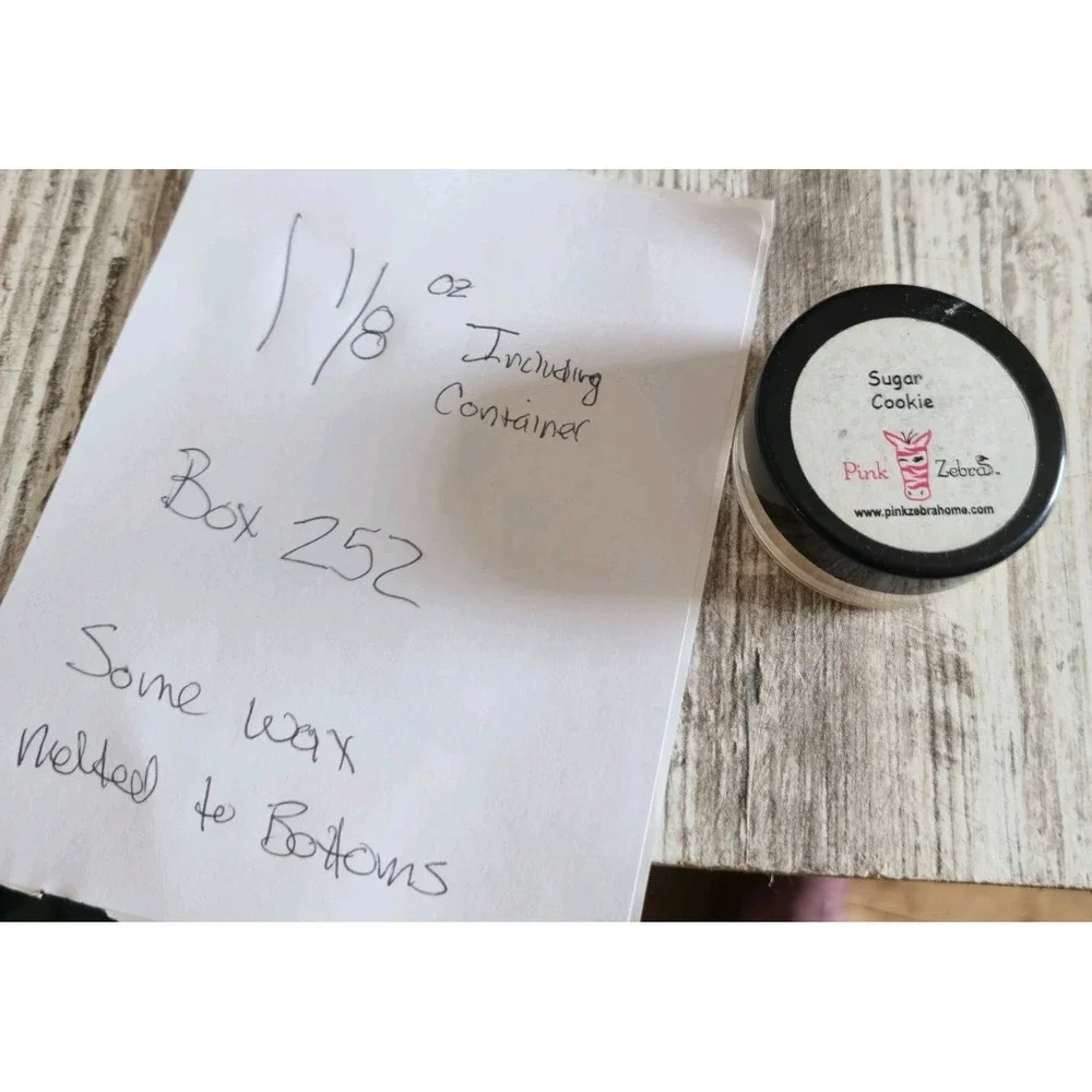 Pink Zebra Sprinkles Sugar Cookie Wax Melt Sample Jar 1-1/8 oz including Jar